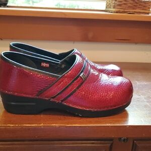 Sanita Red Slip-On Clogs